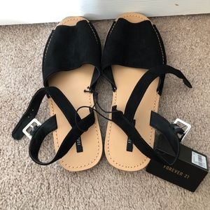 Forever 21 Black Sandals / size 6